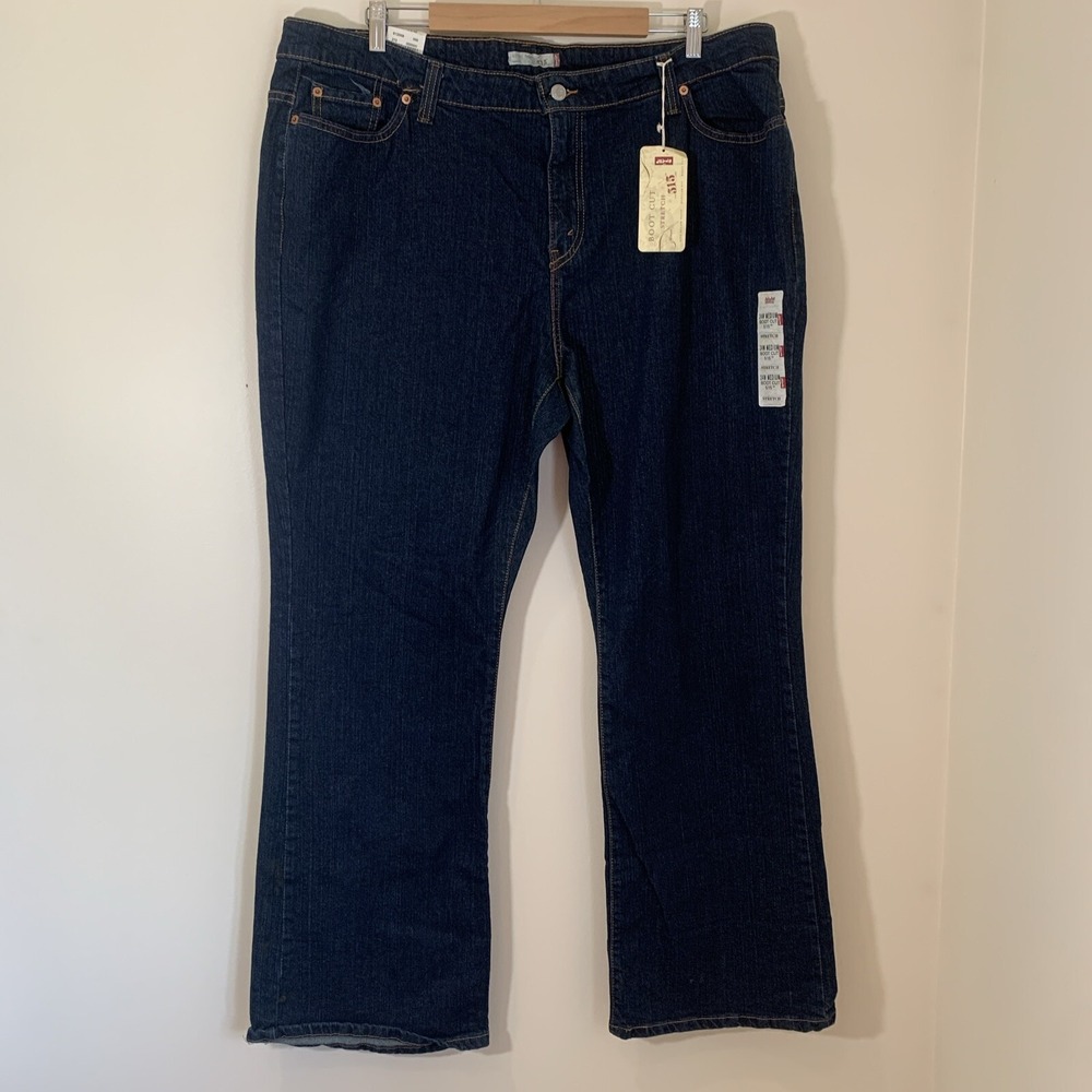 Levis Womens‎ 515 Bootcut Jeans 24W Blue Dark Wash Stretch Western Classic